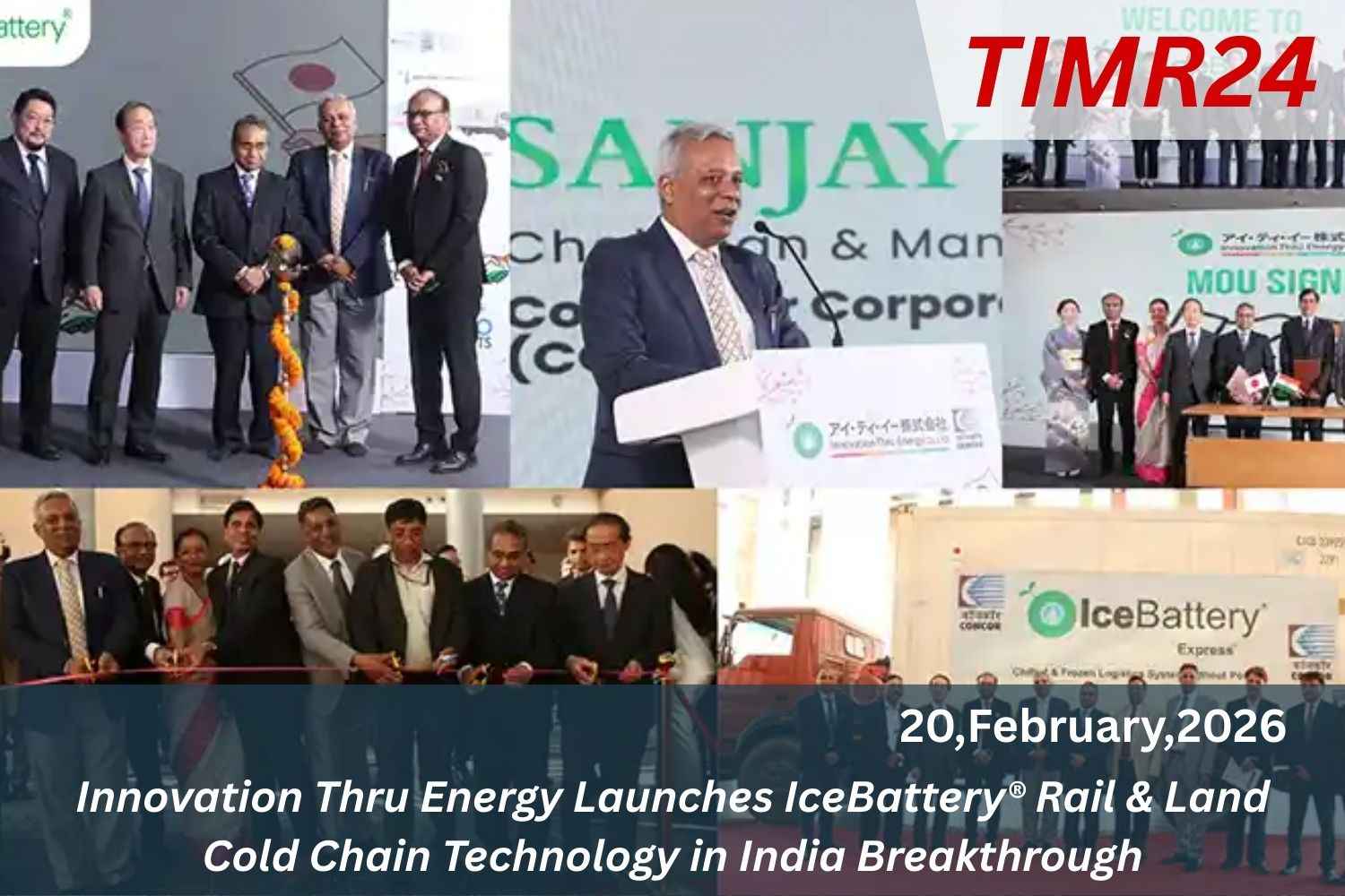 Innovation Thru Energy Launches IceBattery® Rail & Land Cold Chain Technology in India Breakthrough