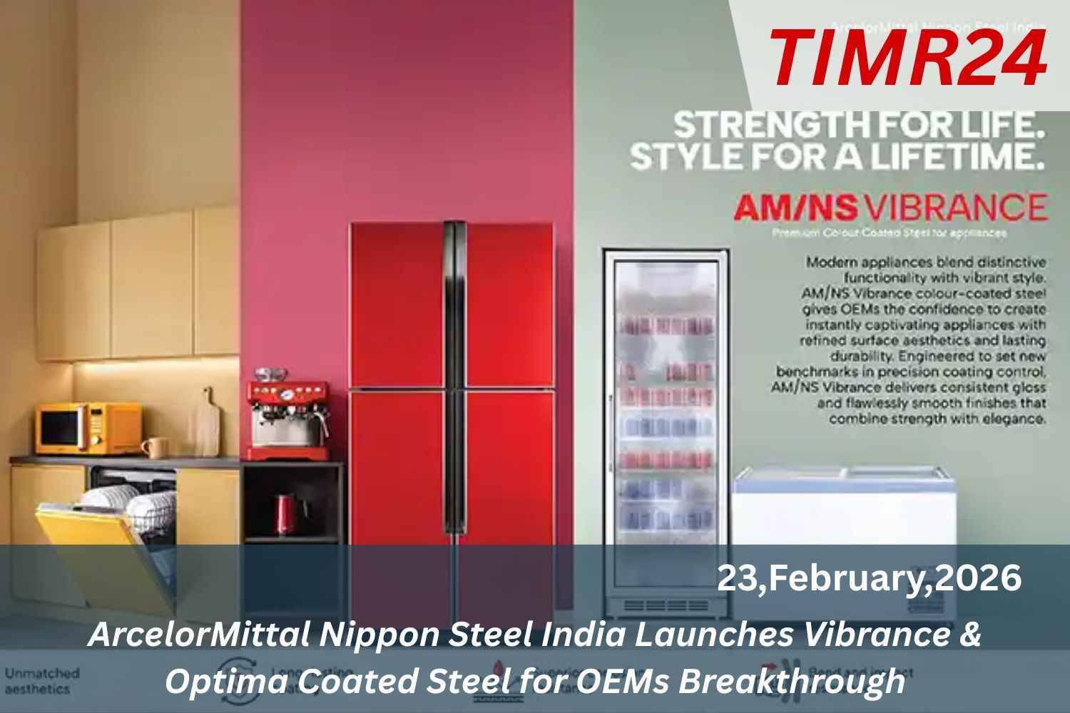 ArcelorMittal Nippon Steel India Launches Vibrance & Optima Coated Steel for OEMs Breakthrough