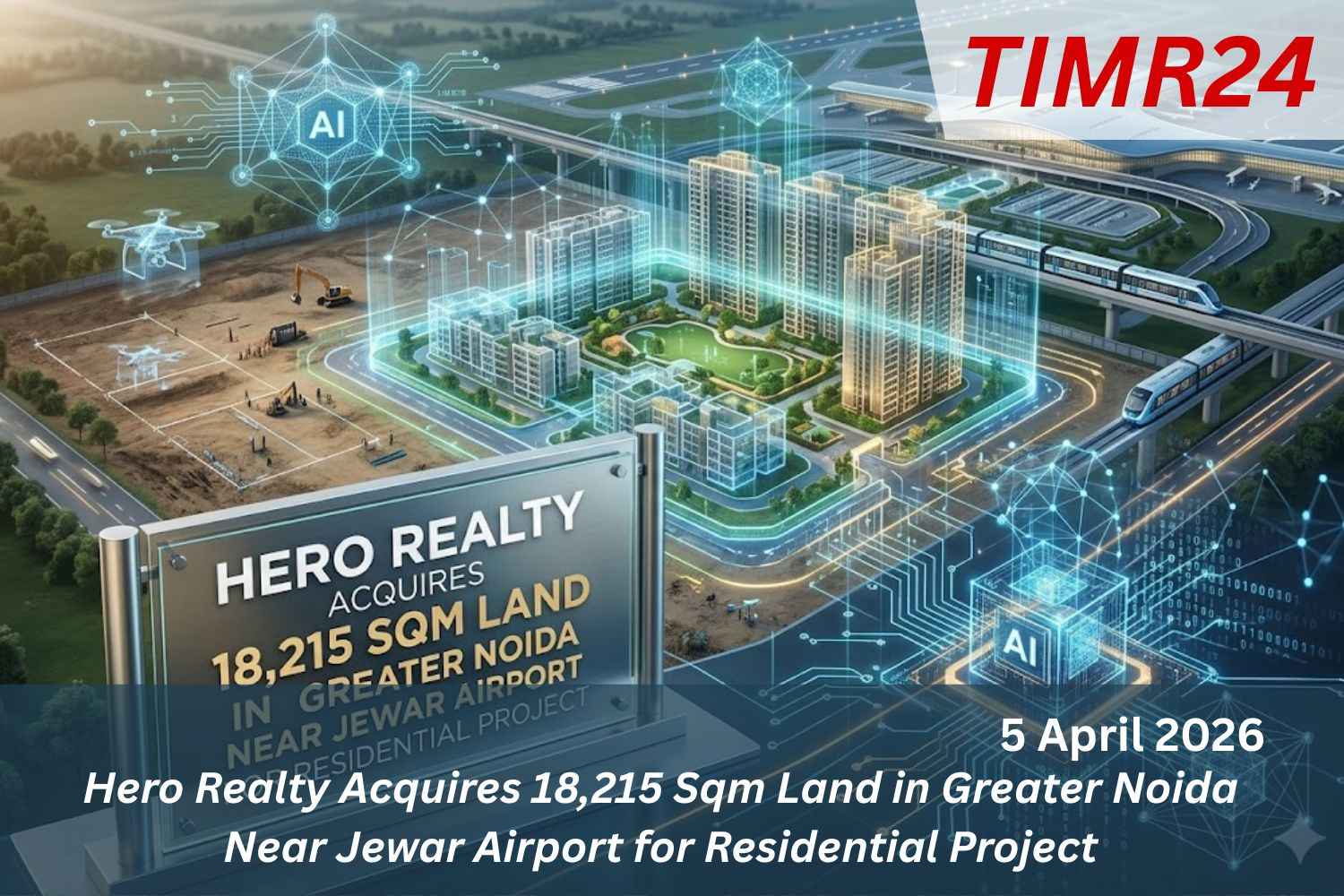 Hero Realty Acquires 18,215 Sqm Land in Greater Noida Near Jewar Airport for Residential Project