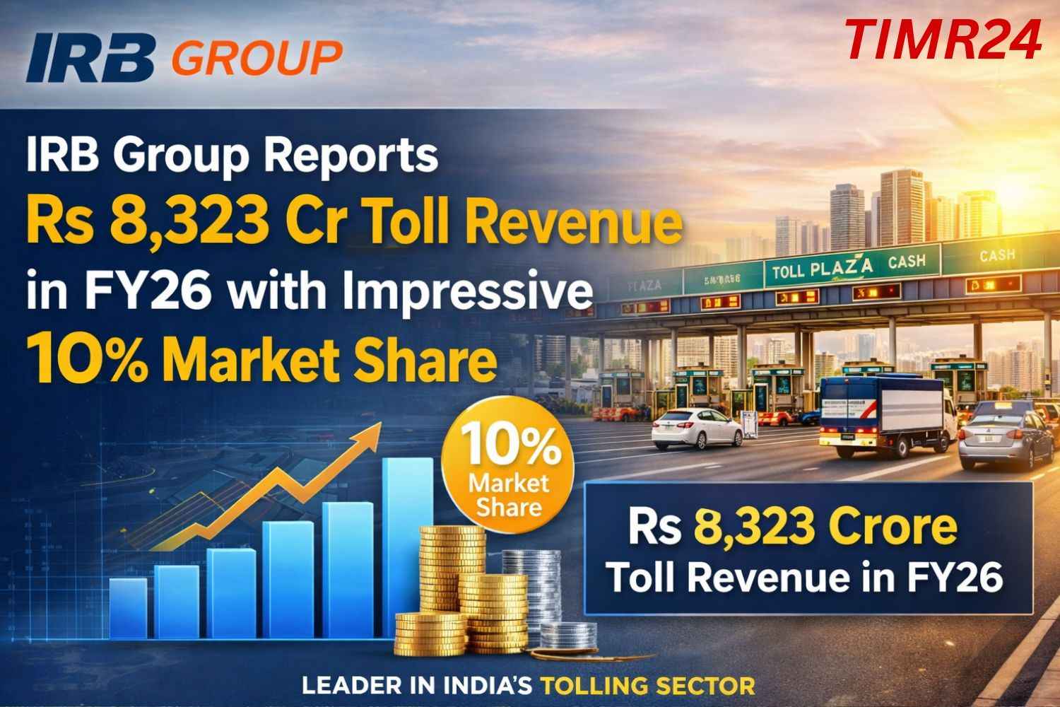 IRB Group Reports Rs 8,323 Cr Toll Revenue in FY26 with Impressive 10% Market Share