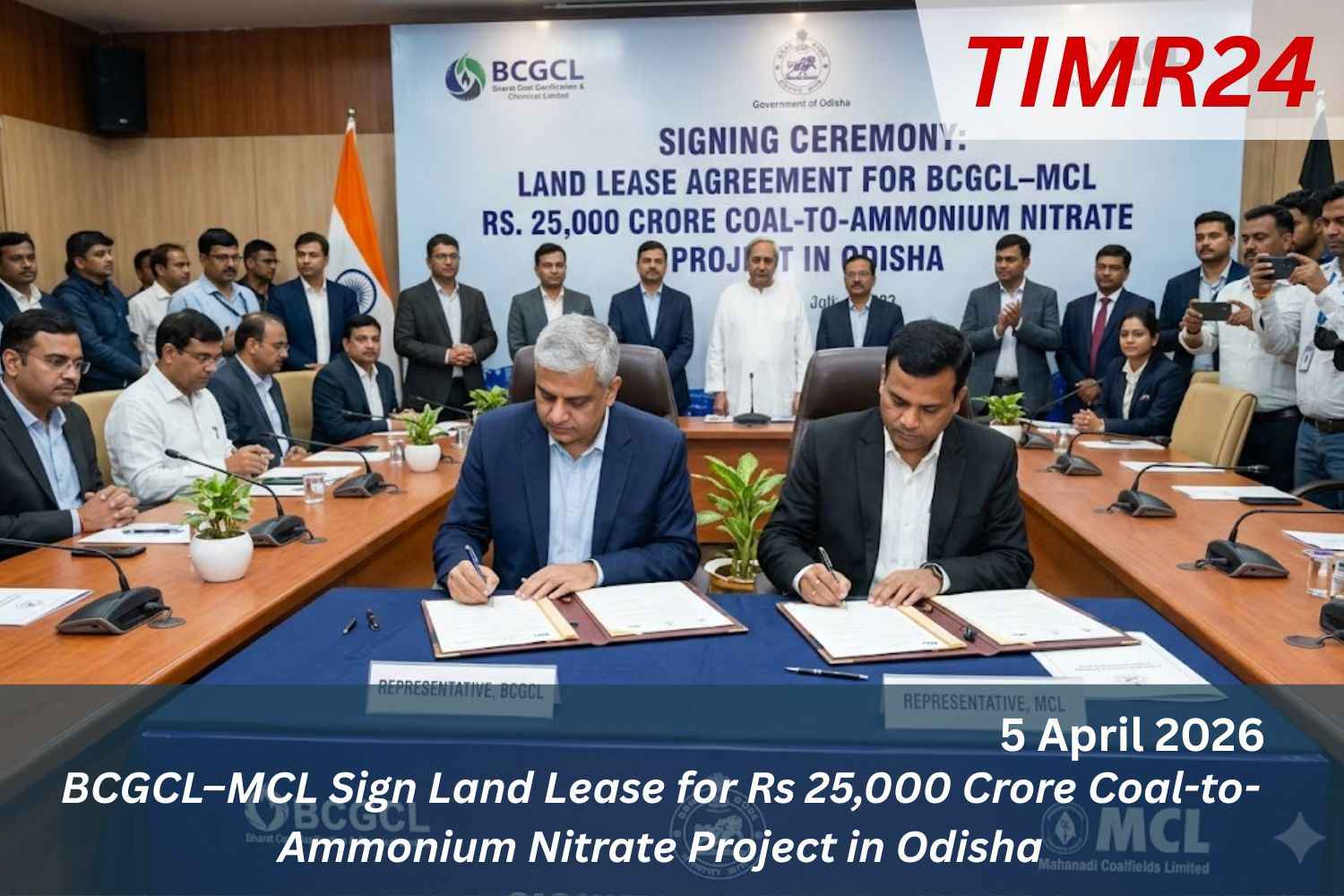 BCGCL–MCL’s Bold Land Lease Ignites India’s Biggest Coal-to-Ammonium Nitrate Project in Odisha