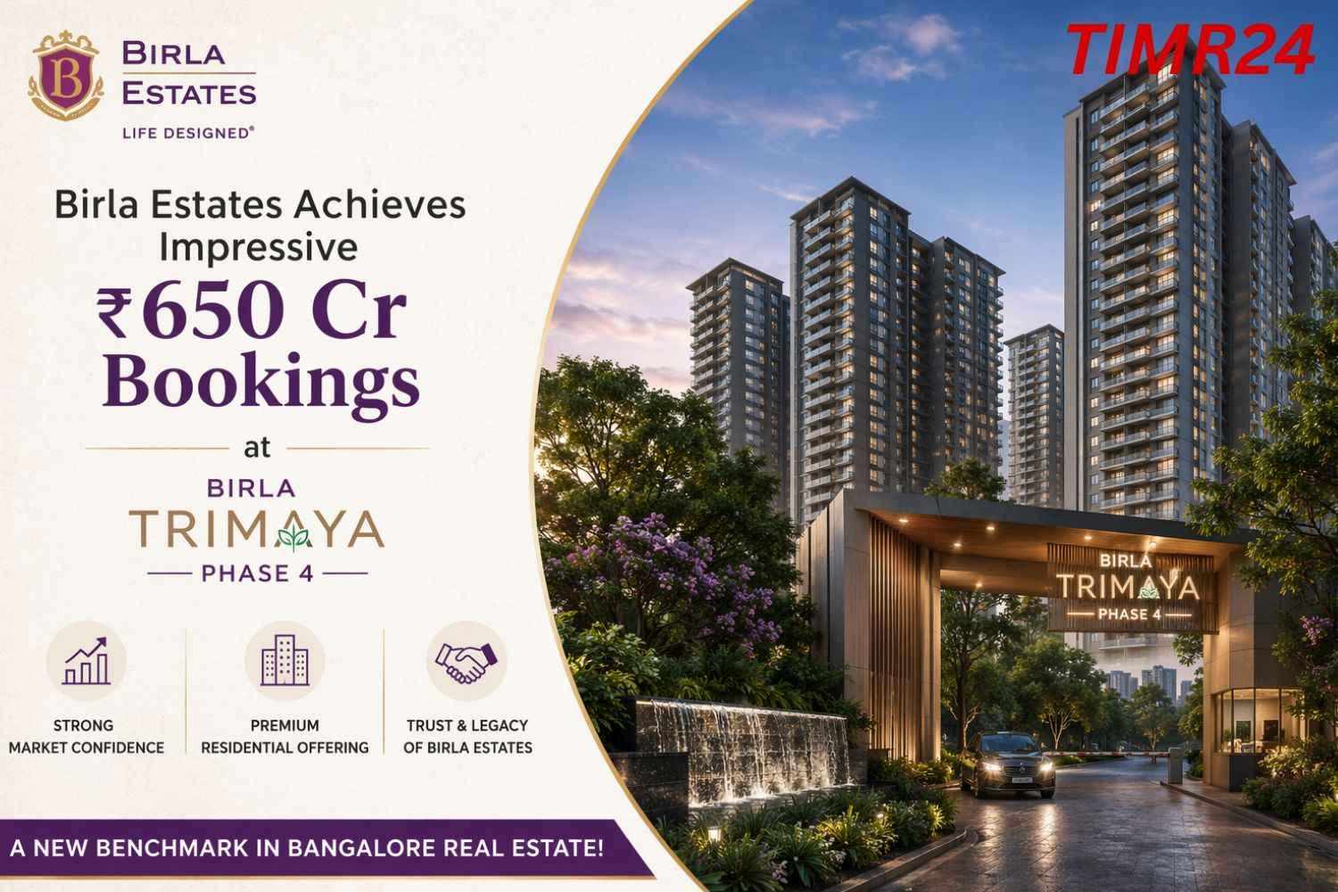 Birla Estates Achieves Impressive ₹650 Cr Bookings at Birla Trimaya Phase 4