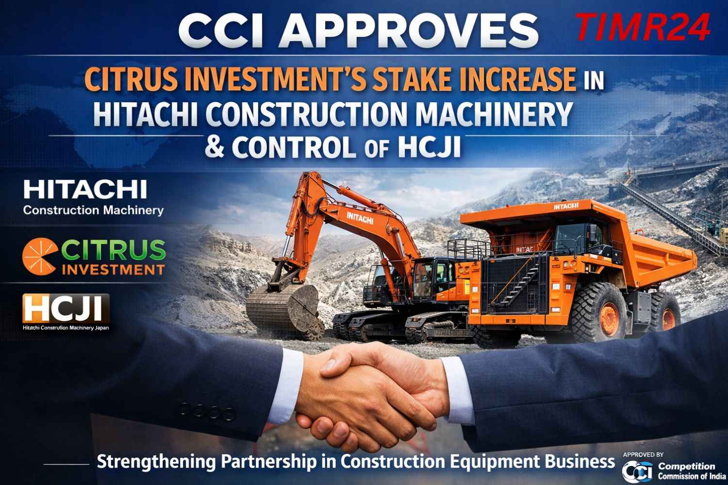 CCI Approves Citrus Investment’s Stake Increase in Hitachi Construction Machinery and Control of HCJI