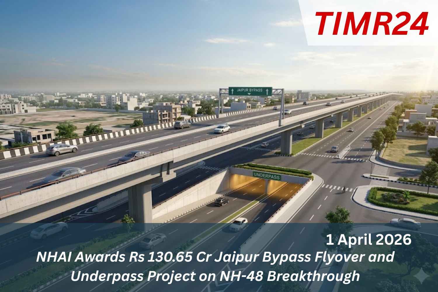 NHAI Awards Rs 130.65 Cr Jaipur Bypass Flyover and Underpass Project on NH-48 Breakthrough