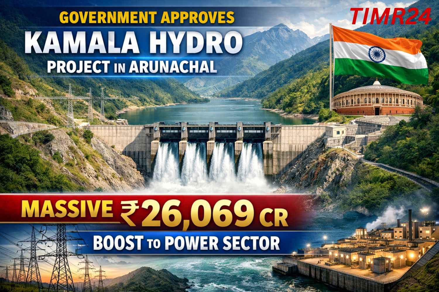 Government Approves Kamala Hydro Project in Arunachal Massive ₹26,069 Cr Boost to Power Sector