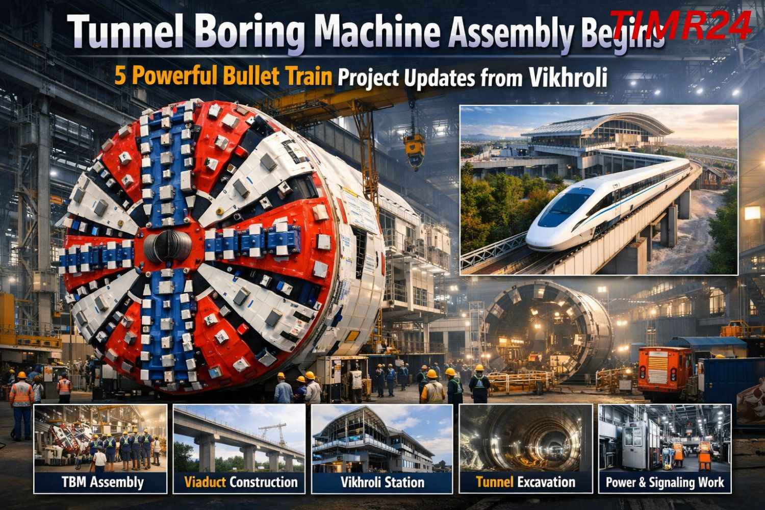 Tunnel Boring Machine Assembly Begins 5 Powerful Bullet Train Project Updates from Vikhroli