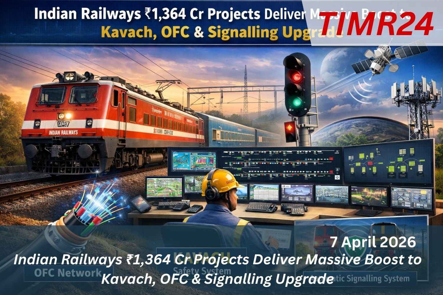 Indian Railways ₹1,364 Cr Projects Deliver Massive Boost to Kavach, OFC & Signalling Upgrade