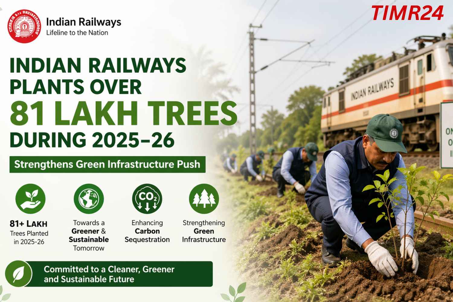 Indian Railways Plants Over 81 Lakh Trees during 2025-26, Strengthens Green Infrastructure Push