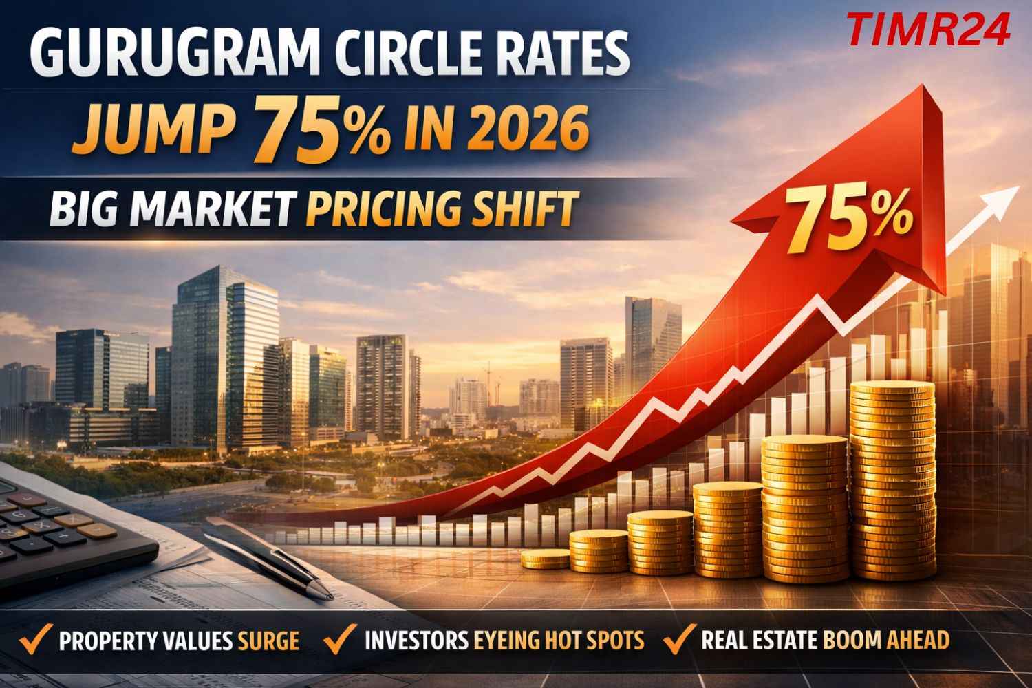 Gurugram Circle Rates Jump 75% in 2026 Big Market Pricing Shift
