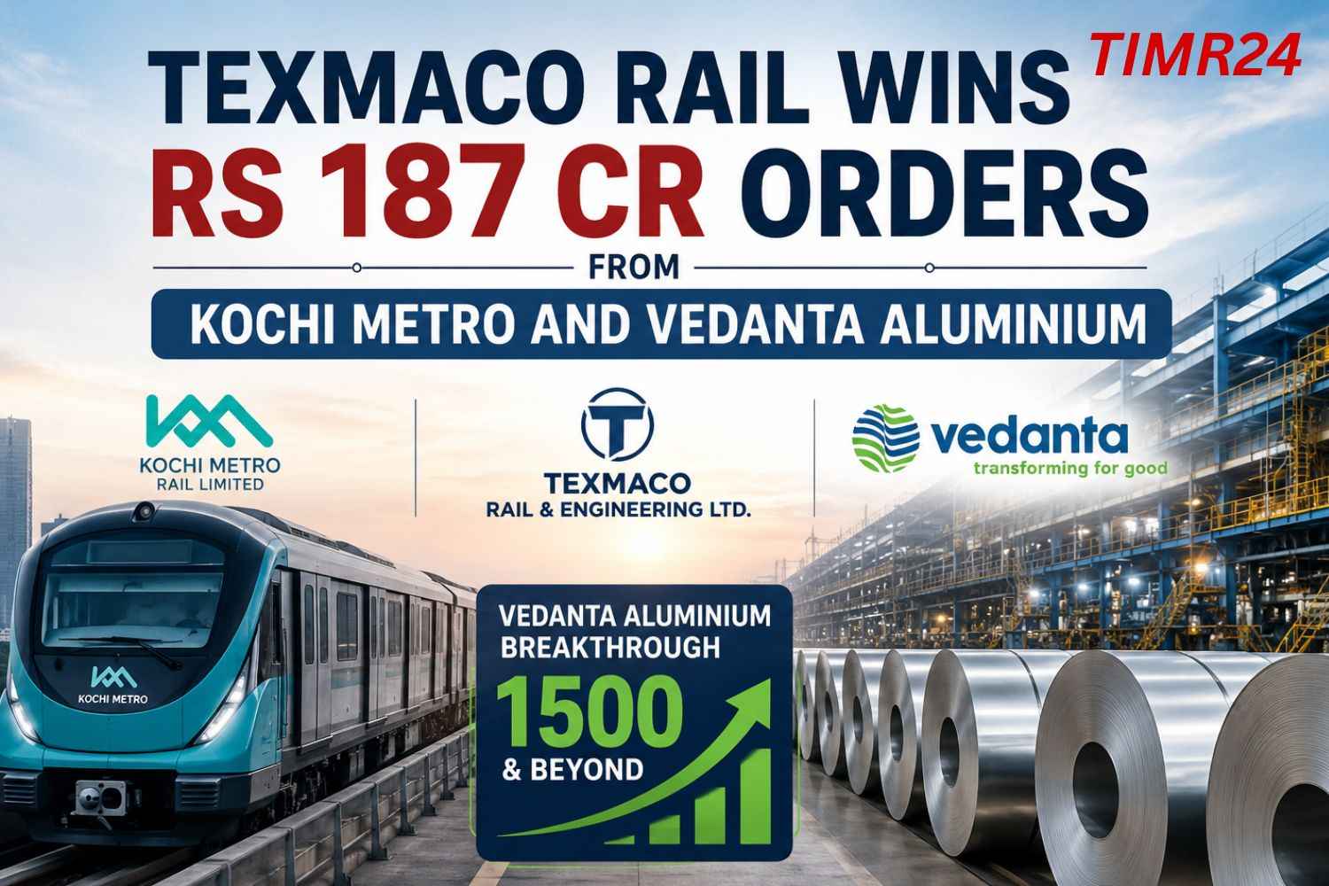 Texmaco Rail Wins Rs 187 Cr Orders from Kochi Metro and Vedanta Aluminium Breakthrough