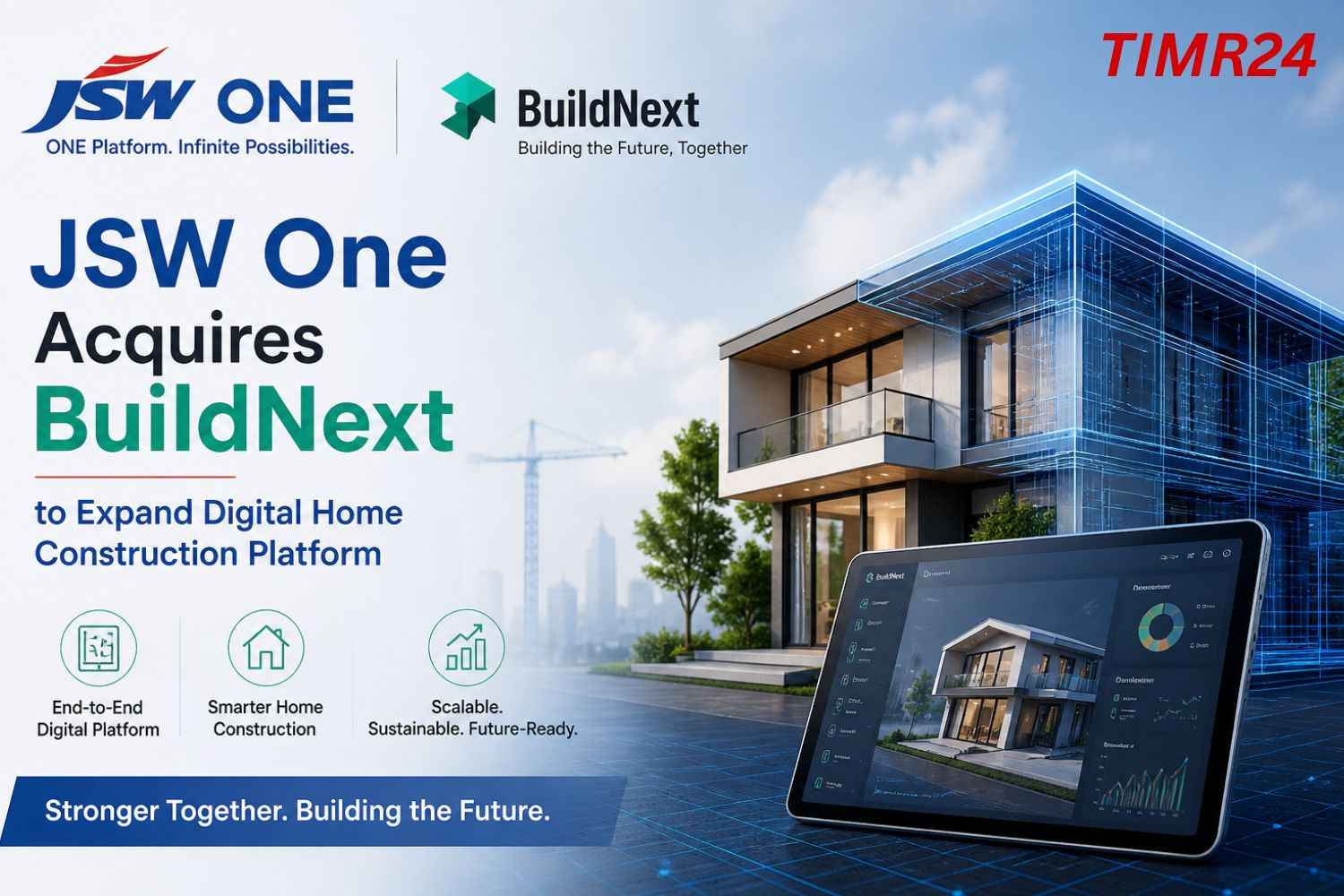 JSW One Acquires BuildNext to Expand Digital Home Construction Platform Breakthrough
