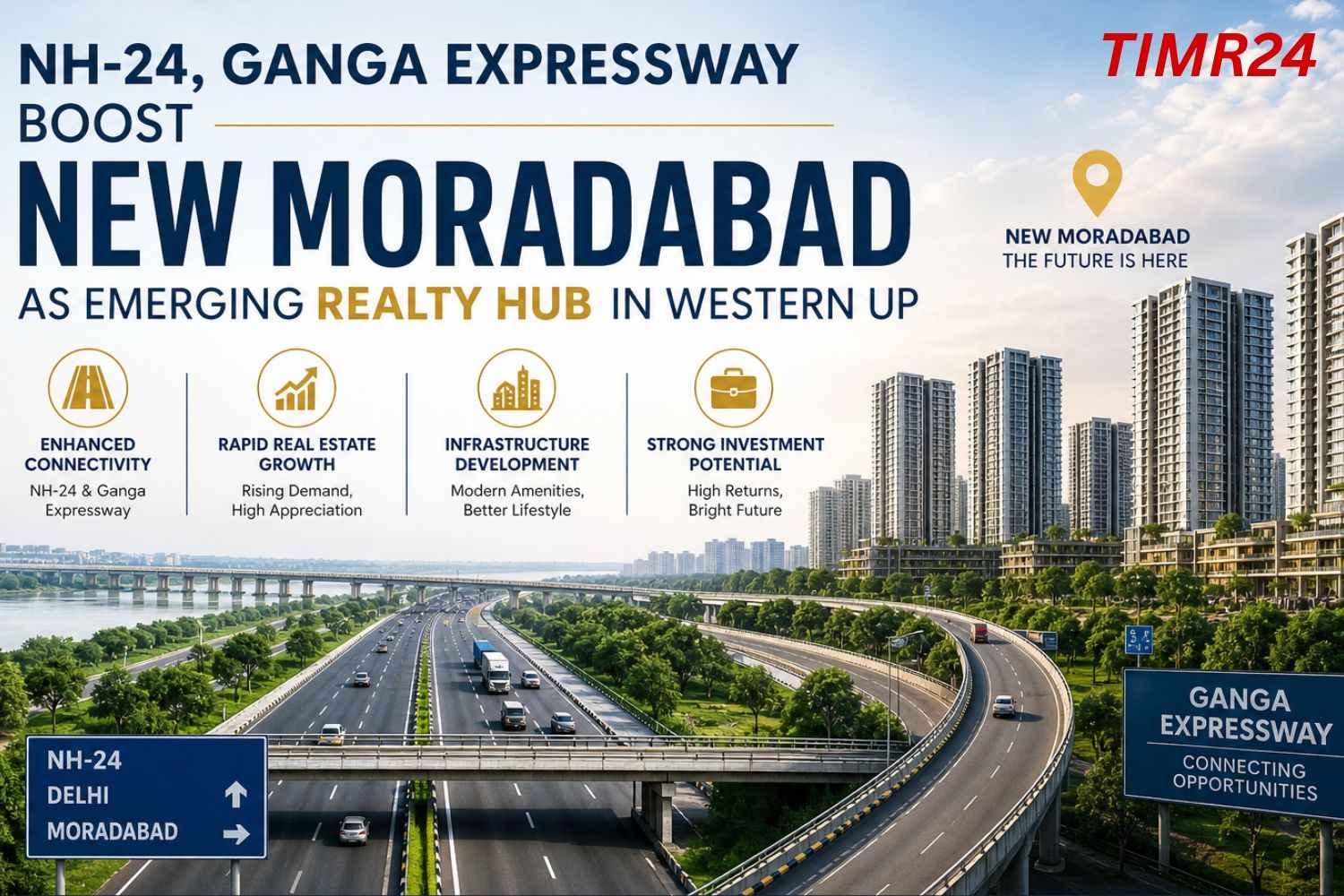 NH-24, Ganga Expressway Boost New Moradabad as Emerging Realty Hub in Western UP